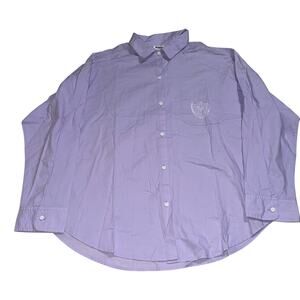 Pink Victoria secret women’s new light purple oversized long sleeve button down